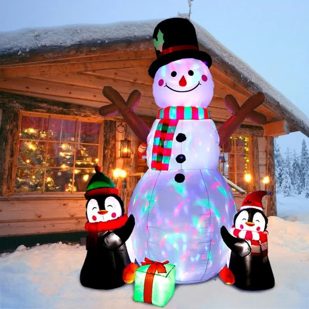 Christmas Inflatables 6ft  Christmas Decorations Outdoor Snowman Penguin Blow Up Yard Decorations