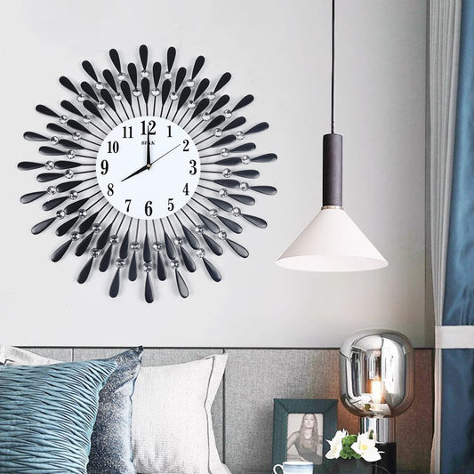 Luxury Large Wall Clock Feather Wall Watch - Eclectic Goods Galore