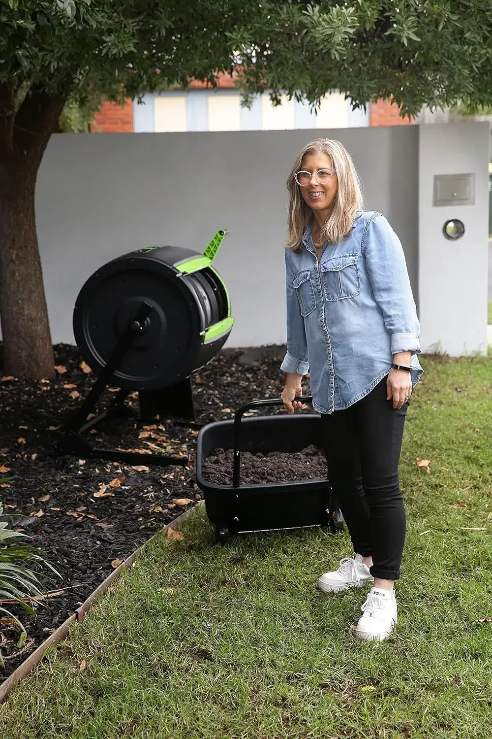 Maze 65 Gallon Dual Chamber Compost Tumbler - Eclectic Goods Galore