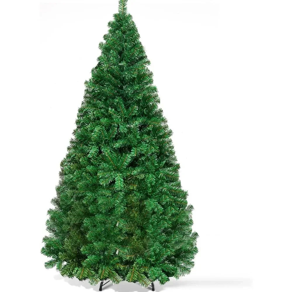 Goplus 6FT Artificial Christmas Tree Xmas Pine Tree with Solid Metal Legs Perfect for Indoor and Outdoor Holiday Decoration