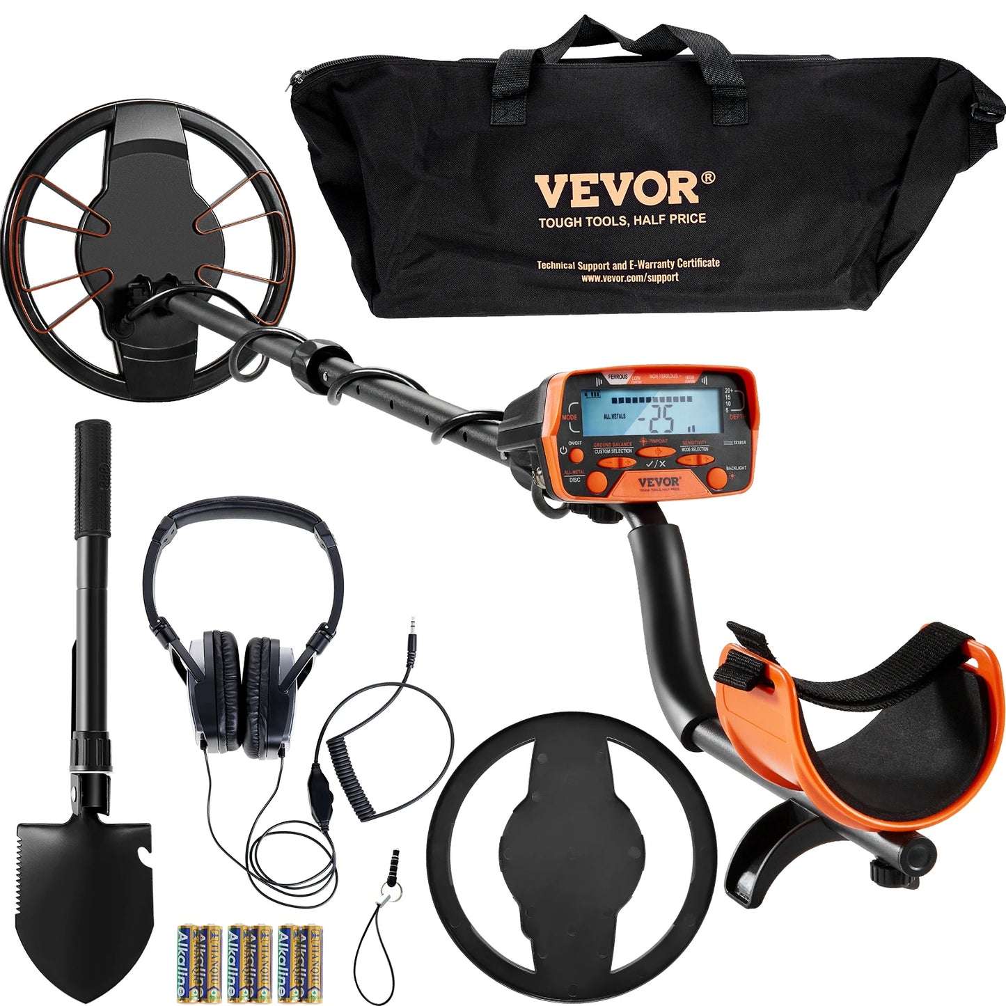 VEVOR Metal Detector for Adults & Kids with LCD Display 7 Modes DSP Chip Higher Accuracy Gold Detector 10'' Detection Depth